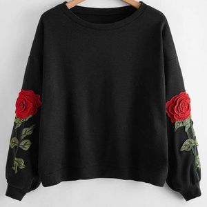 Floral Embroidery sweatshirt